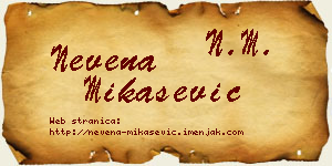 Nevena Mikašević vizit kartica